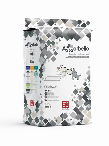 FERRIBIELLA PANN.CHARCOAL 60X90 50PZ ASSORBELLO CRT.4