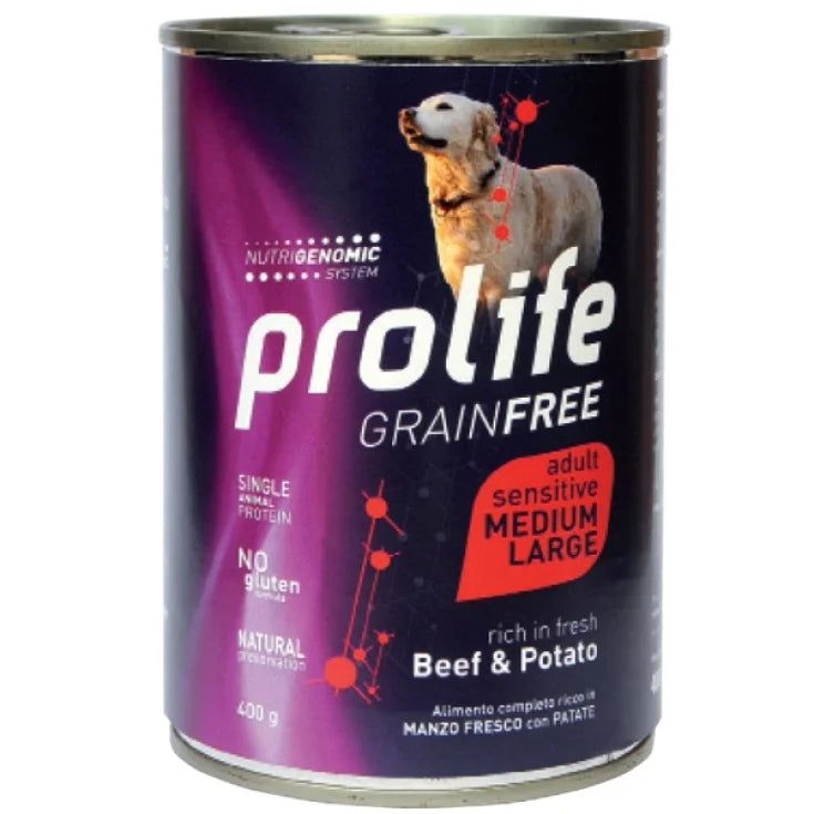 Prolife - Per Cani Grain Free Mazno & Patate M/L 400 Gr