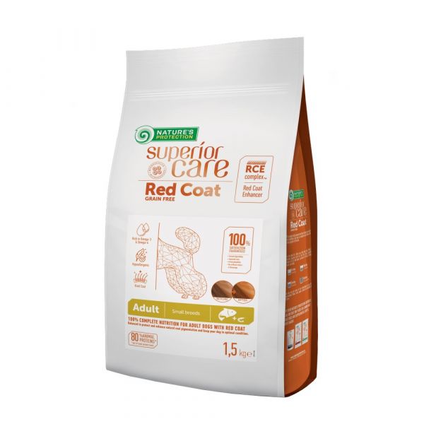 Nature’s Protection - Red Coat Per Cani Grain Free Salmon Adult Small Breed 1,5 Kg