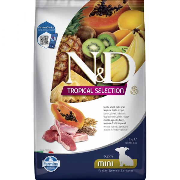 Farmina - N&D Per Cani Tropical Selection Agnello Puppy Mini 5 Kg