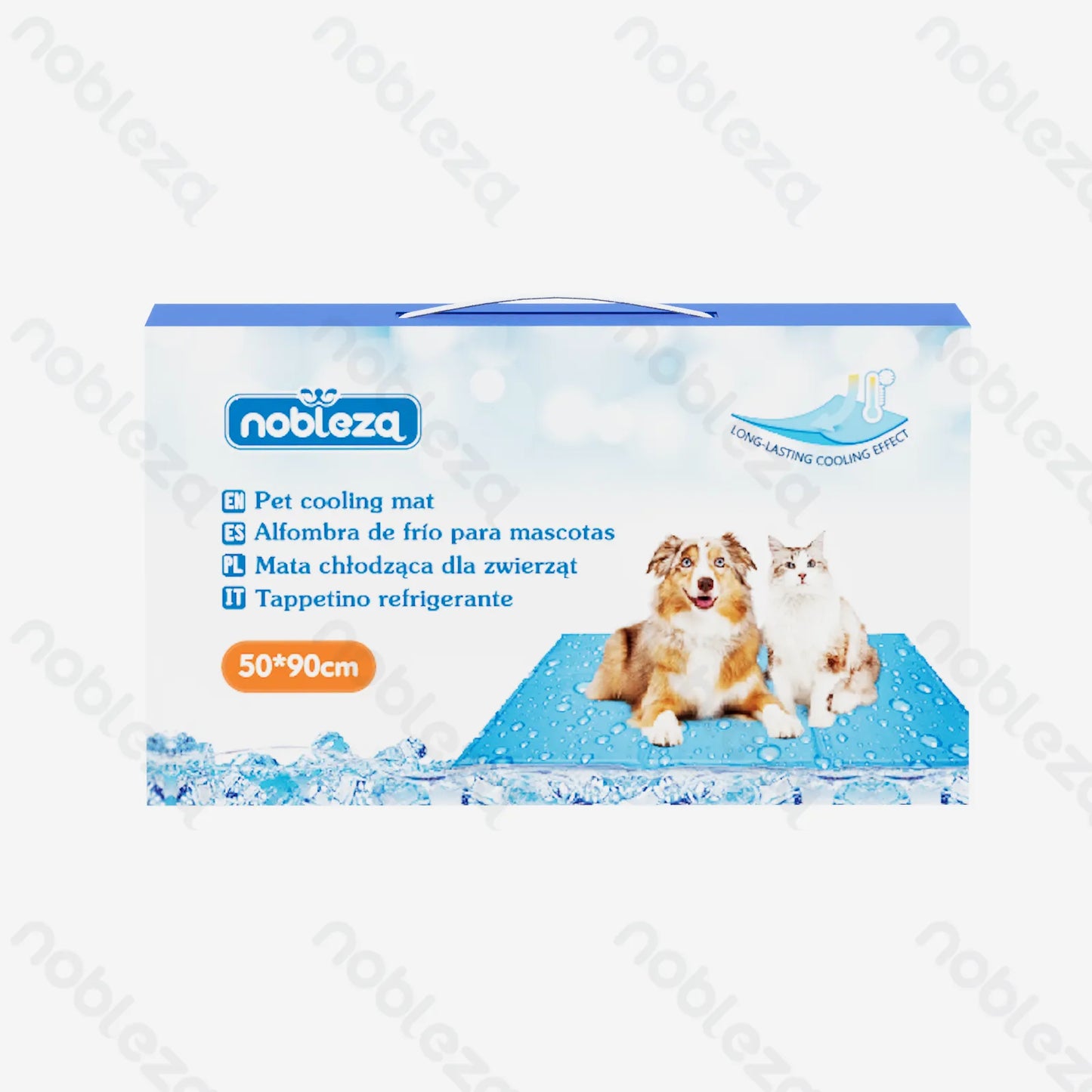 NOBLEZA Tappetino refrigerante blu 50x40 cm