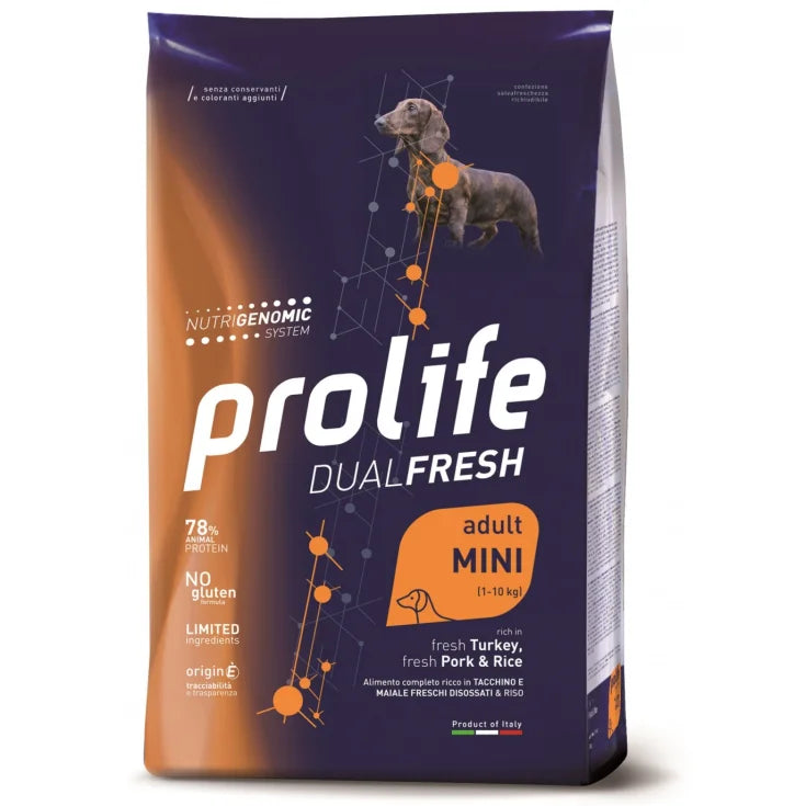 Prolife - Per Cani DF Turkey/Pork & Rice Mini 7 Kg
