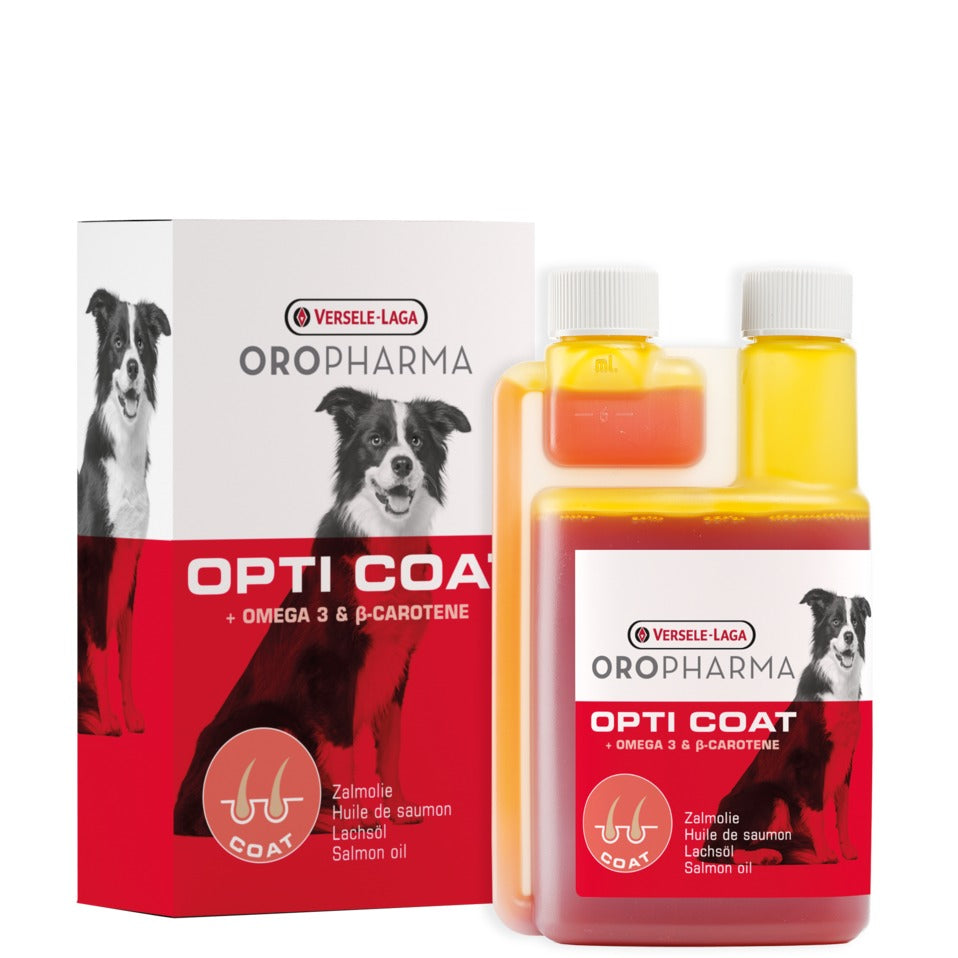VERSELE LAGA Opti Coat 250 ml. Olio di Salmone+Omega3+Betacaro