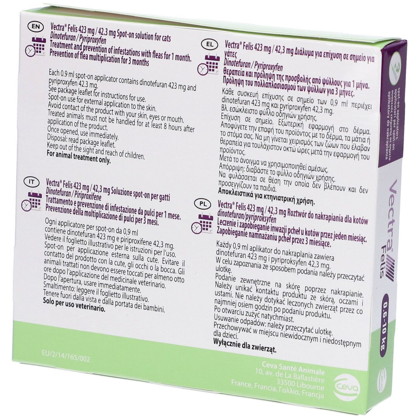 Ceva - Vectra Felis 3 Pipette S/ON Per Gatti