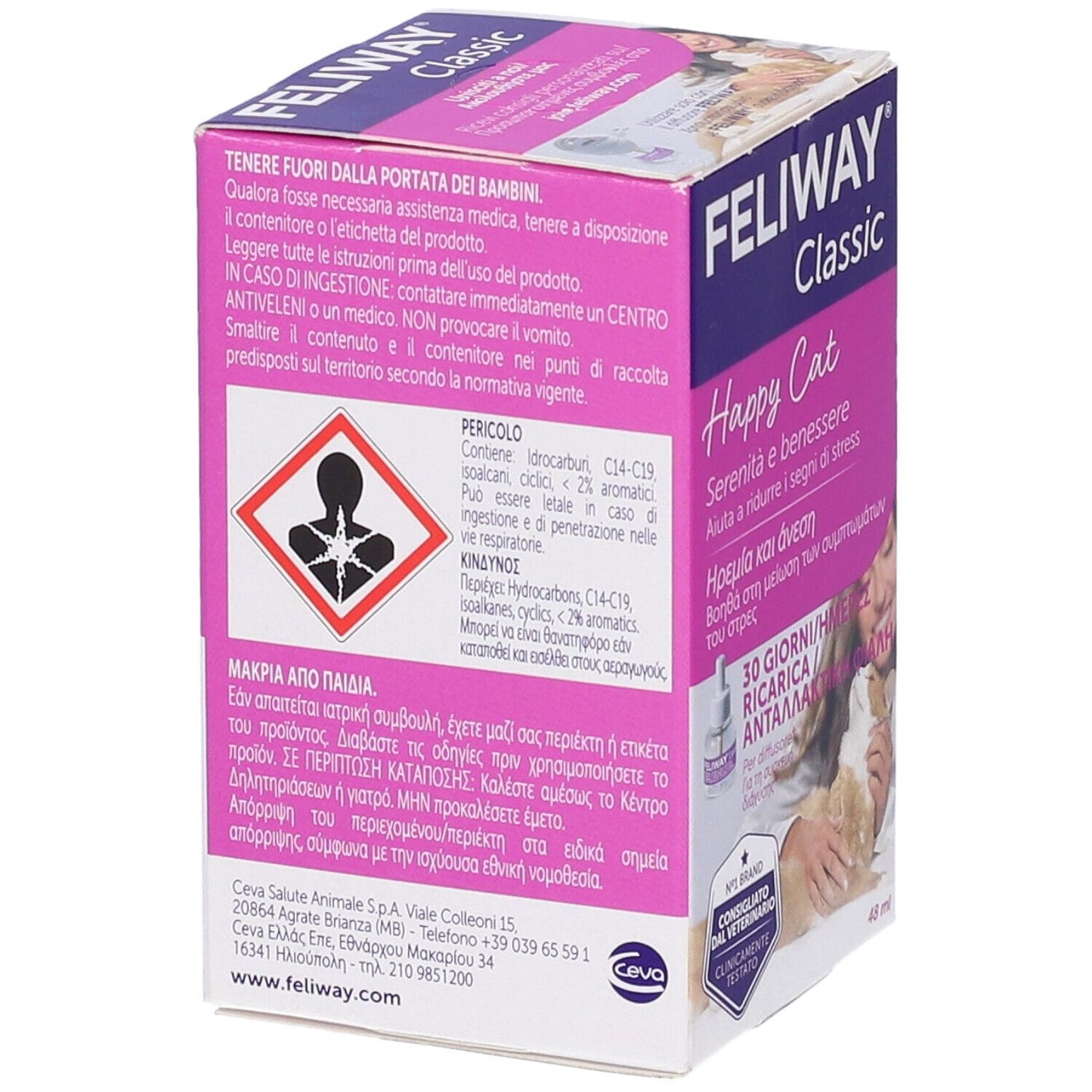 Ceva - Feliway Classic Ricarica Flac. 48 Ml 1 Mese Per Gatti