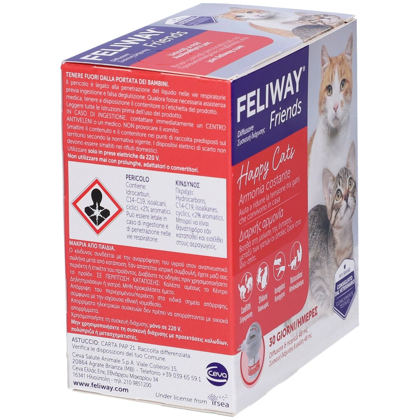 Ceva - Feliway Friends Diffusore con ricarica 48 ml Per Gatti