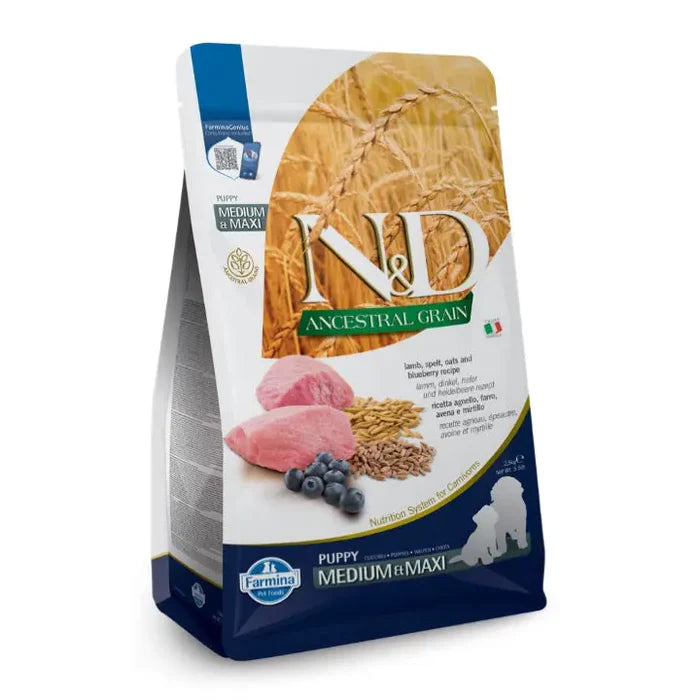 Farmina - N&D Per Cani Ancestral Puppy Agnello & Mirtilli MED-MAXI 2,5 Kg