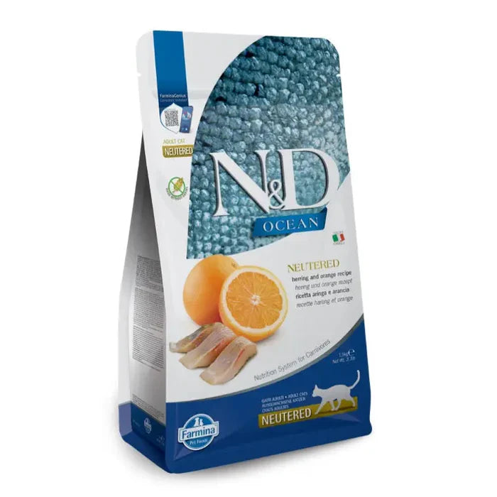 Farmina - N&D Ocean Per Gatti Aringa & Arancia Adult Neutered 1,5 Kg