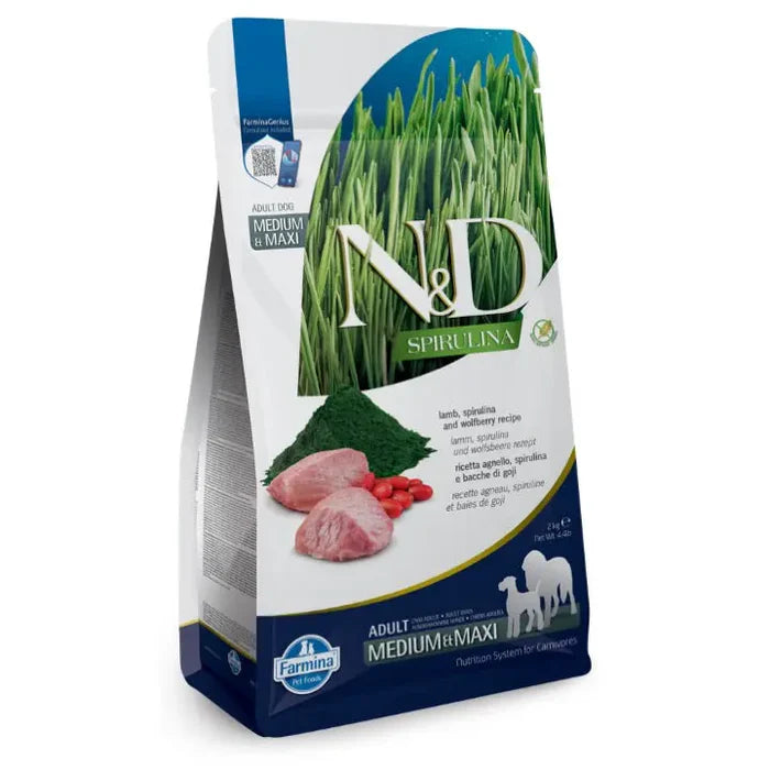 Farmina - N&D Per Cani Spirulina Adult M/M Agnello, Goji 2 Kg