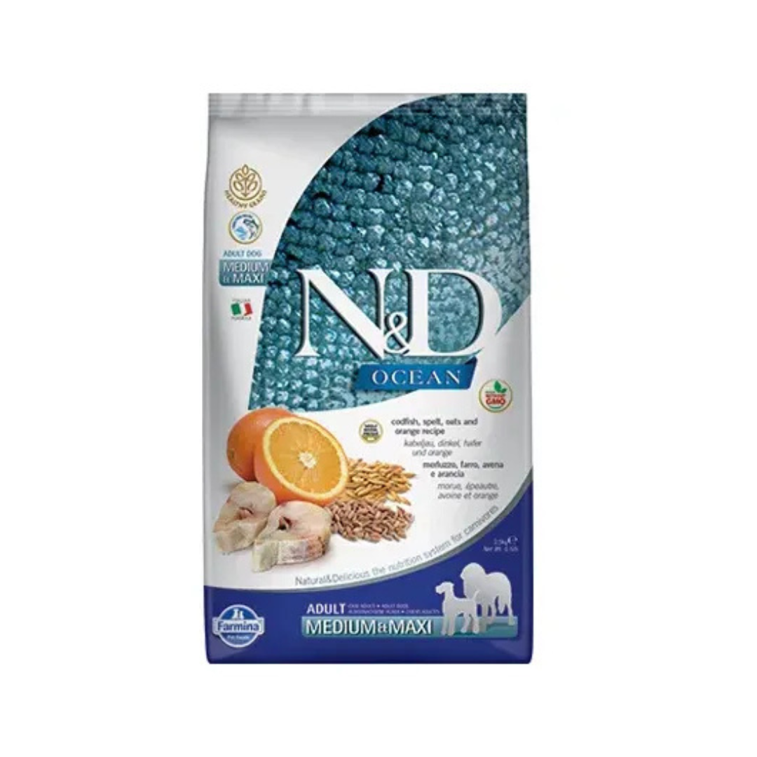 Farmina - N&D Ocean Per Cani Merluzzo & Arancia Ances Adult Mini 7 Kg