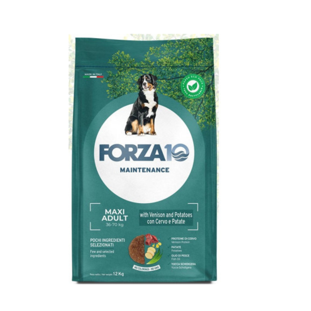 Forza 10 - Mant Per Cani MaxAdult Cervo e Patate 12 Kg