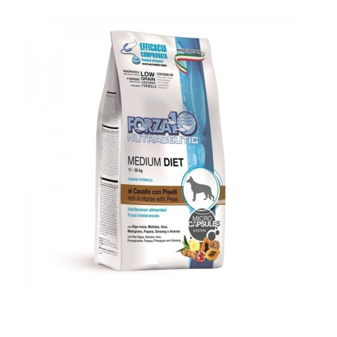 Forza 10 - Per Cani Medium Diet Low Grain Cavallo - Piselli