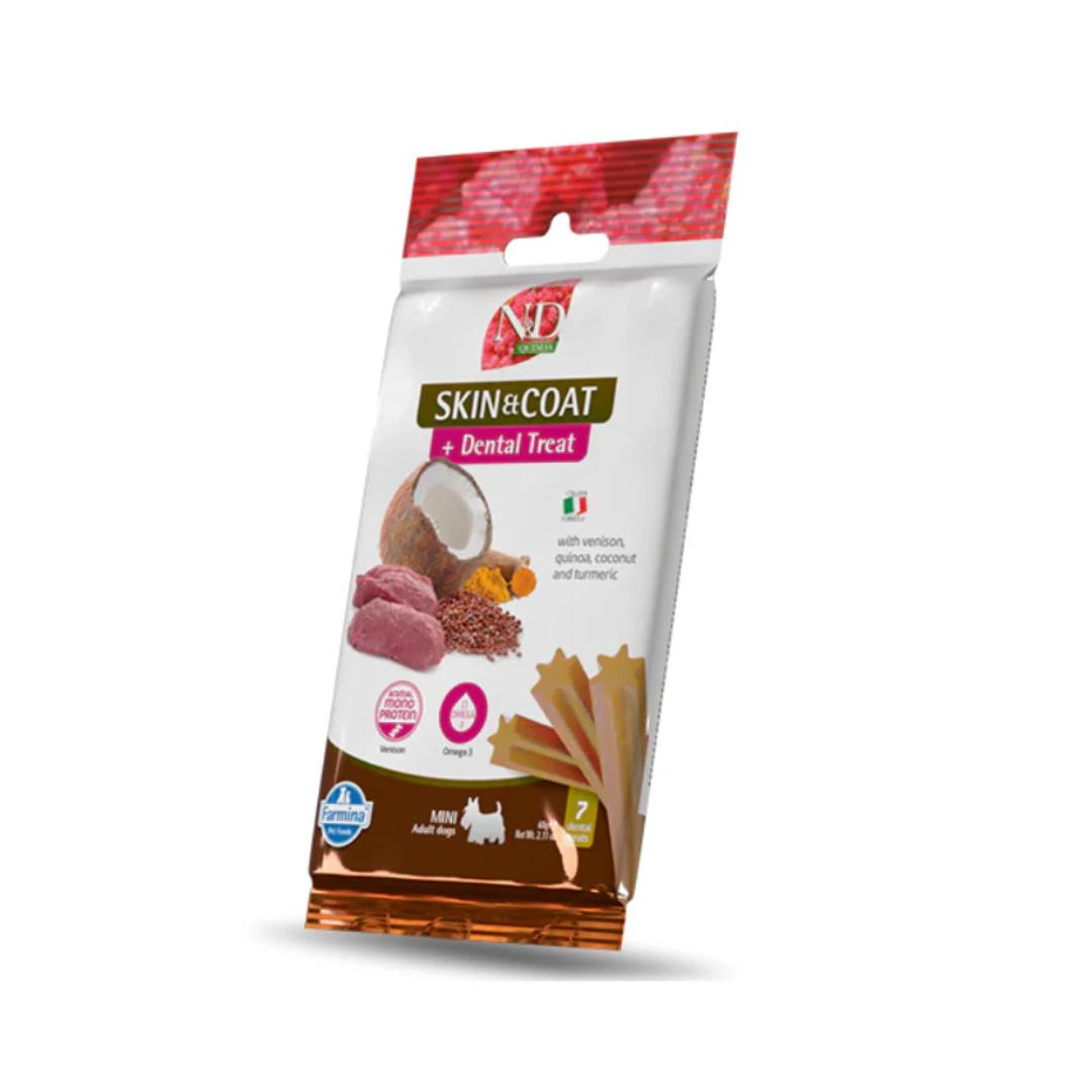 Farmina - N&D Per Cani Quinoa Treats Skin & Coat Venison 60 Gr