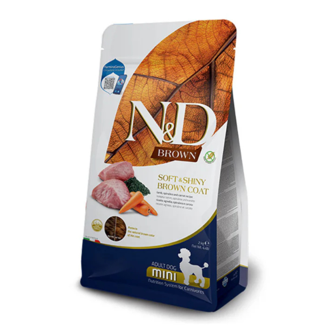 Farmina - N&D Per Cani Brown Spirulina Adult Mini Patate Fen 2 Kg