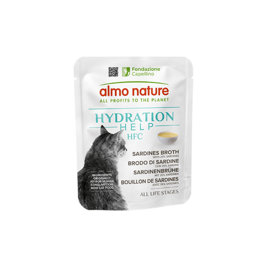 Almo Nature - HFC Hydration Help Per Gatti Brodo filetti Sardi 50 Gr