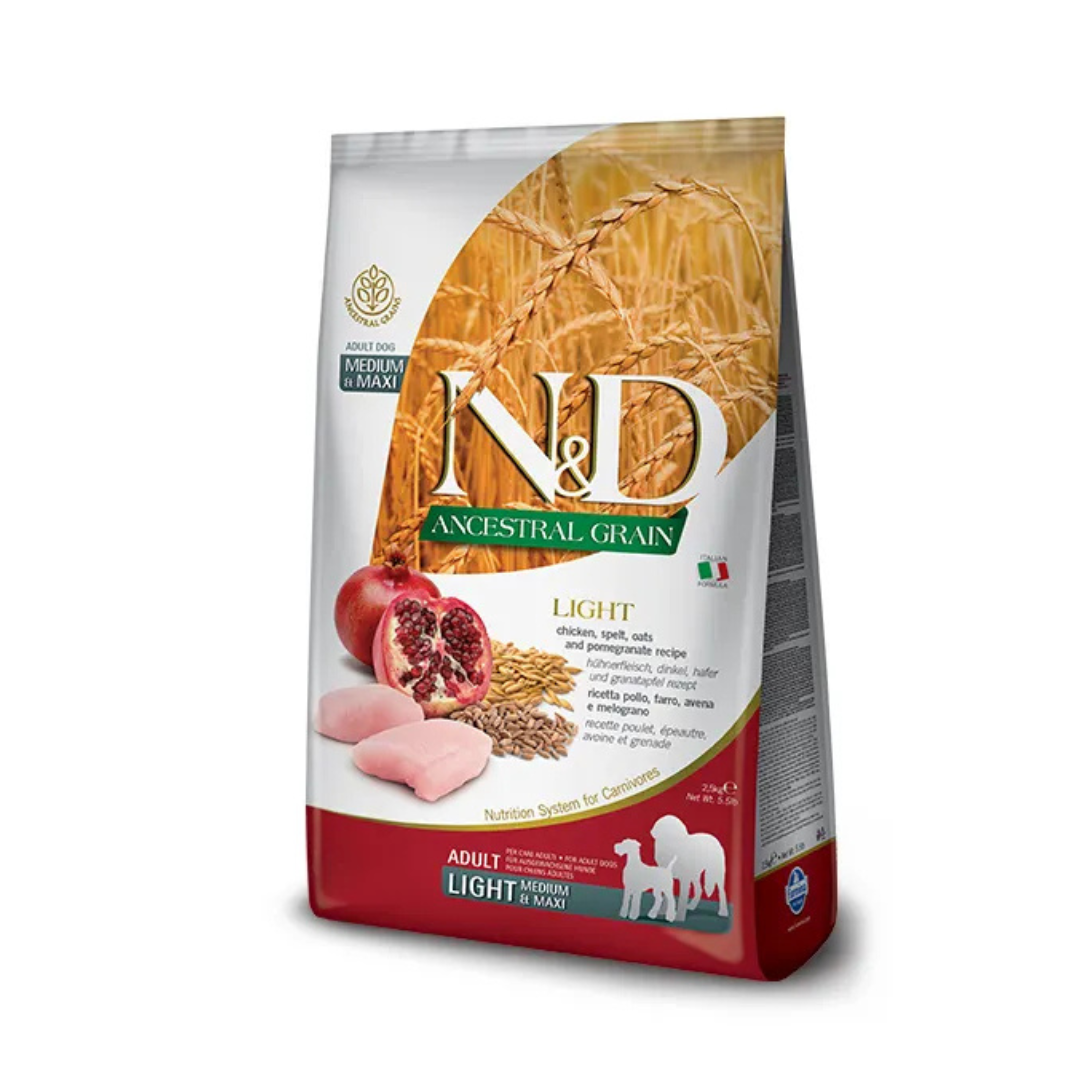 Farmina - N&D Per Cani Ancestral Pollo & Melograno Light MD/MX 2,5 Kg