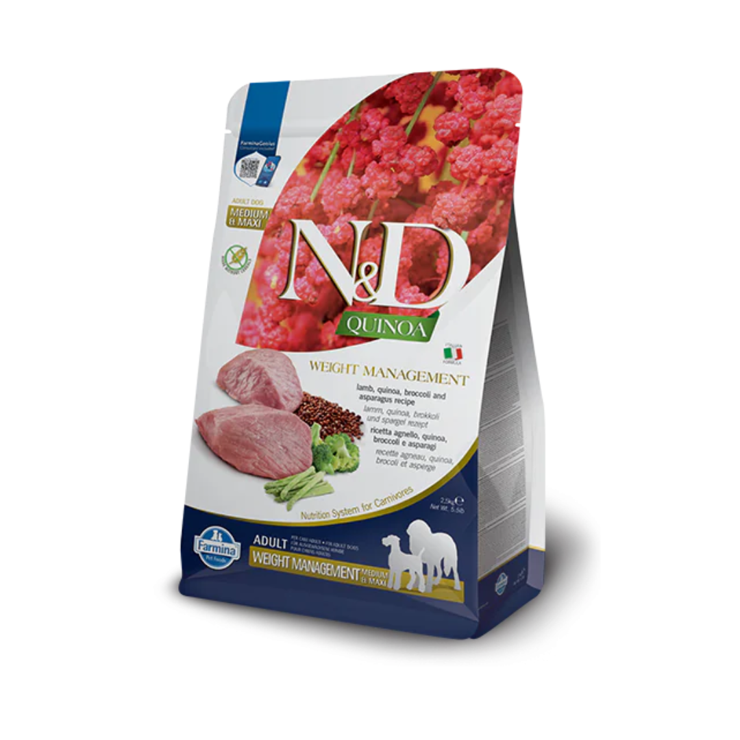 Farmina - N&D Quinoa Per Cani Weight Man Adult MED/MAX Neuter 2,5 Kg