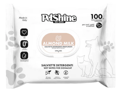 PETSHINE - Salviette DOGS & CATS Almond milk 100 pz