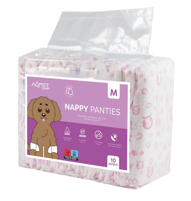 AQPET - Slips Pannolini Nappy Fascia Femm MEDIUM 10pz