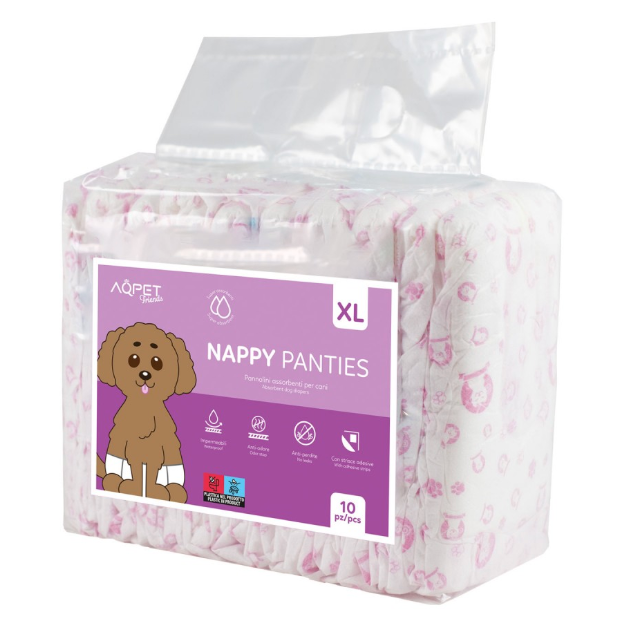 AQPET - Slips Pannolini Nappy Fascia Femm XLARGE 10pz