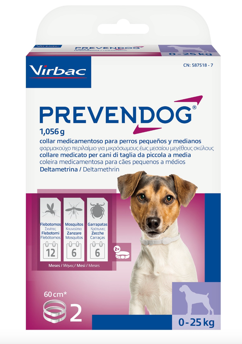 Virbac - Prevendog Per Cani 60 Cm X 2 Collari