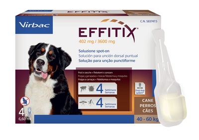 Virbac - Per Cani effitix Exlarge 40-60 Kg 4 Pipette 6,60 Ml 402 + 3600