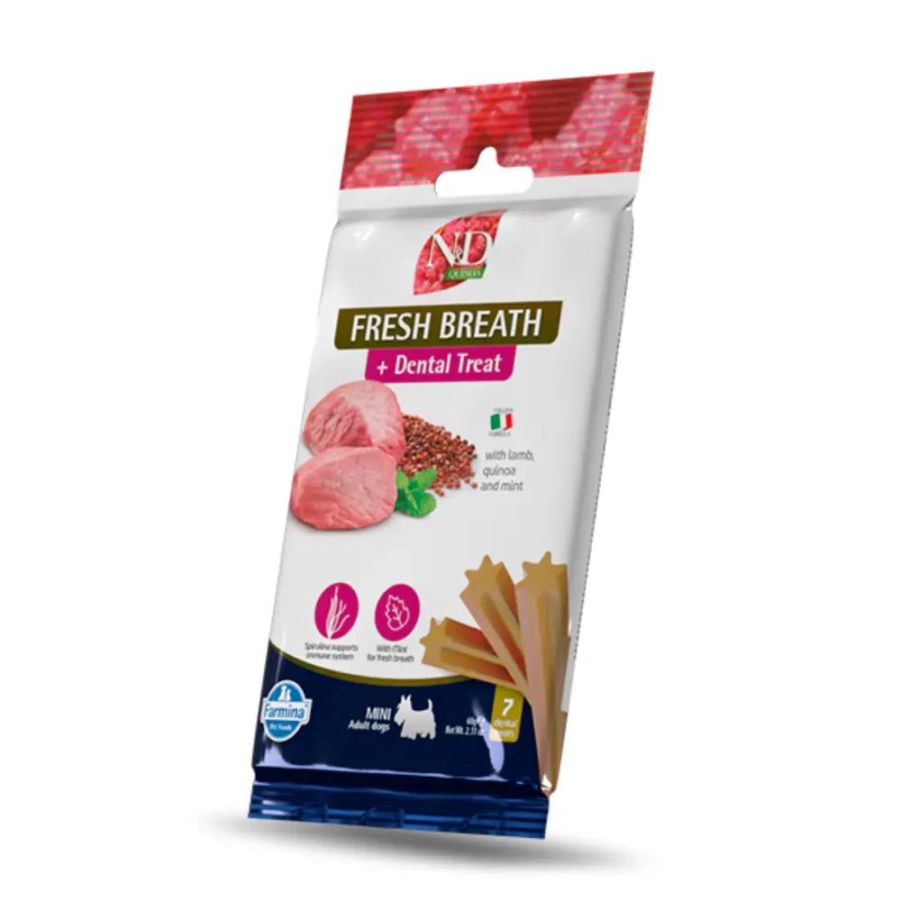 Farmina - N&D Per Cani Quinoa Treats Fresh Breath Mini 60 Gr