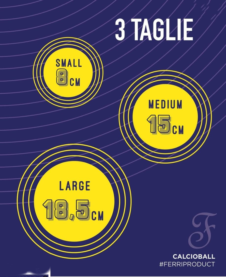 Football CALCIOBALL L DIAM. 18,5CM Palla Resistente con Maniglie Facili da Afferrare e Inserti Catarifrangenti