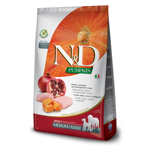 Farmina - N&D Pumpkin Per Cani Pollo & Melograno Adult MD/LG 2,5 Kg