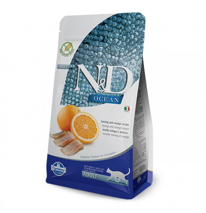 Farmina - N&D Ocean Per Gatti Aringa & Arancia Adult 5 Kg