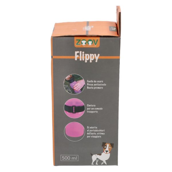 FLIPPY Borraccia rosa zoov per cani 500 ml