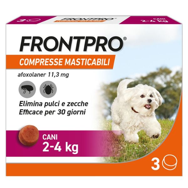 Frontpro - Per Cani 3 Compresse Masticabili 11,3 Mg - 2-4 Kg SOP