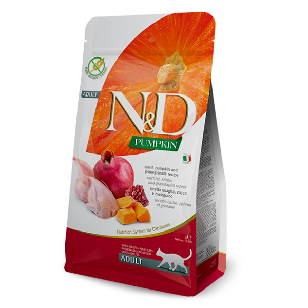 Farmina - N&D Pumpkin Per Gatti Adult Quaglia & Melograno 1,5 Kg