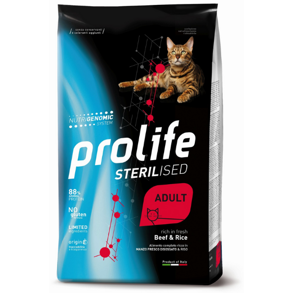 Prolife - Per Gatti Sterilised Manzo & Riso 1,5 Kg