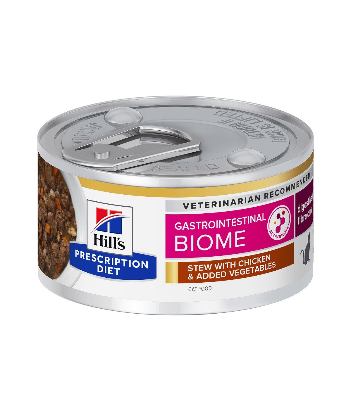 Hill's Pet - Prescription Diet Per Gatti Gastrointestinal Biome Pollo & Stufato Di Verdure 82 Gr