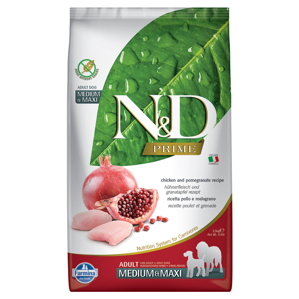 Farmina - N&D Prime Per Cani Pollo & Melograno ADU MED MAXI 2,5 Kg