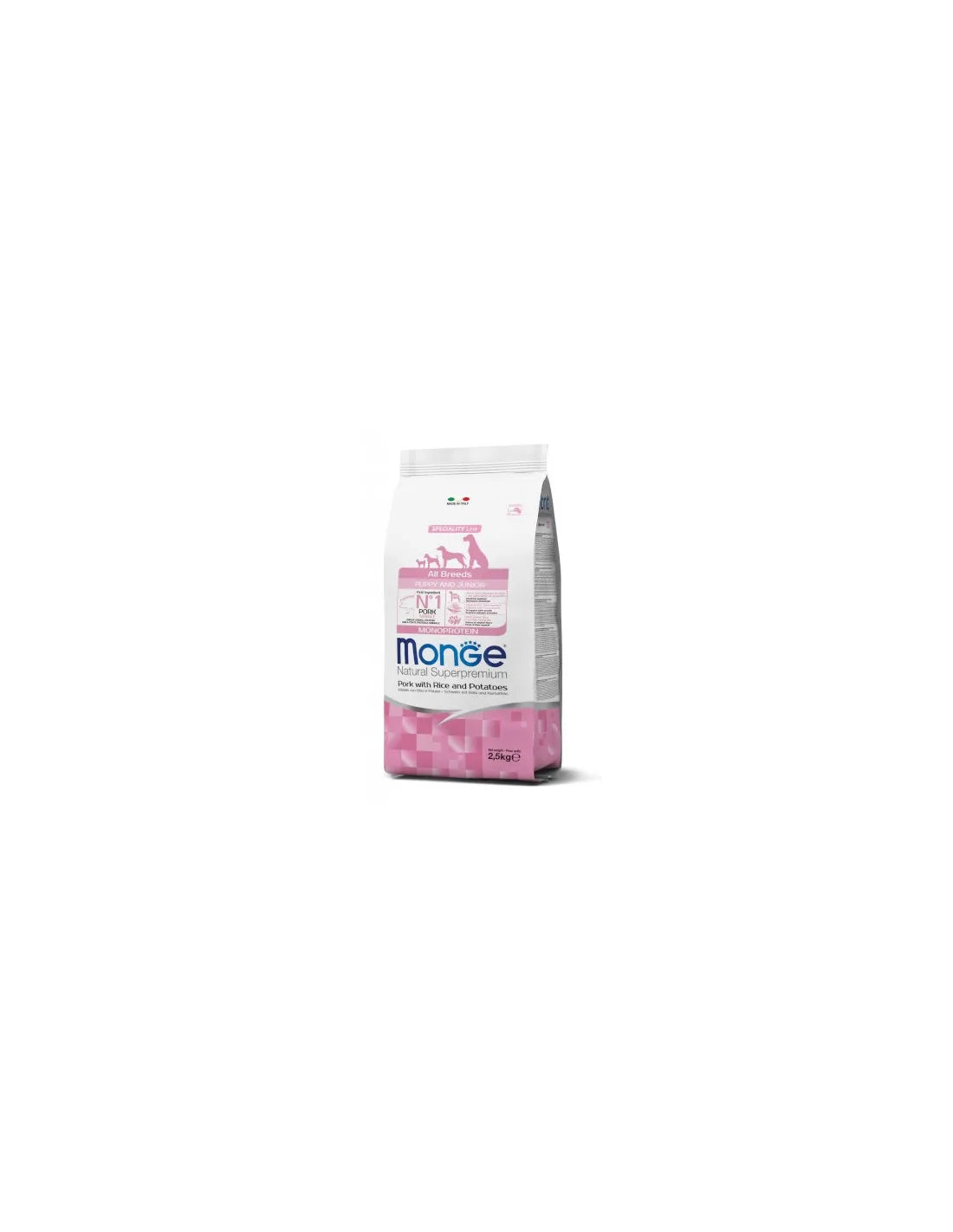 MONGE NATURAL Allbreed Puppy Maiale Riso Patate 2.5kg