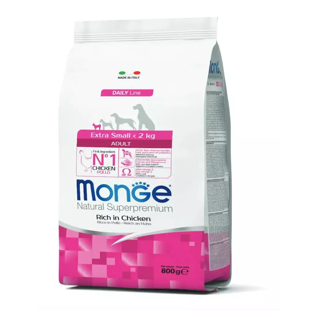 MONGE NAUTURAL Superpremium Adulto Extra Small Pollo 3 Kg