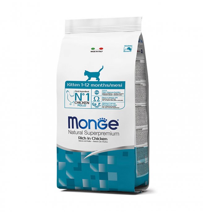 MONGE superpremium gatto kitten al pollo da 10 kg