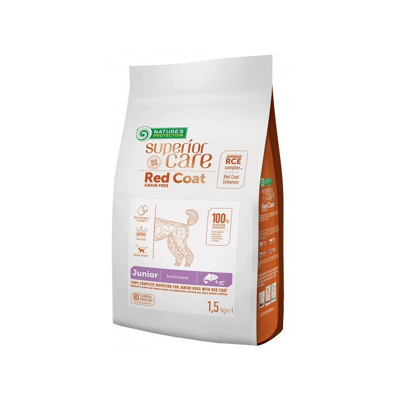 Nature’s Protection - Red Coat Per Cani Grain Free Salmon Junior Small Breed 1,5 Kg