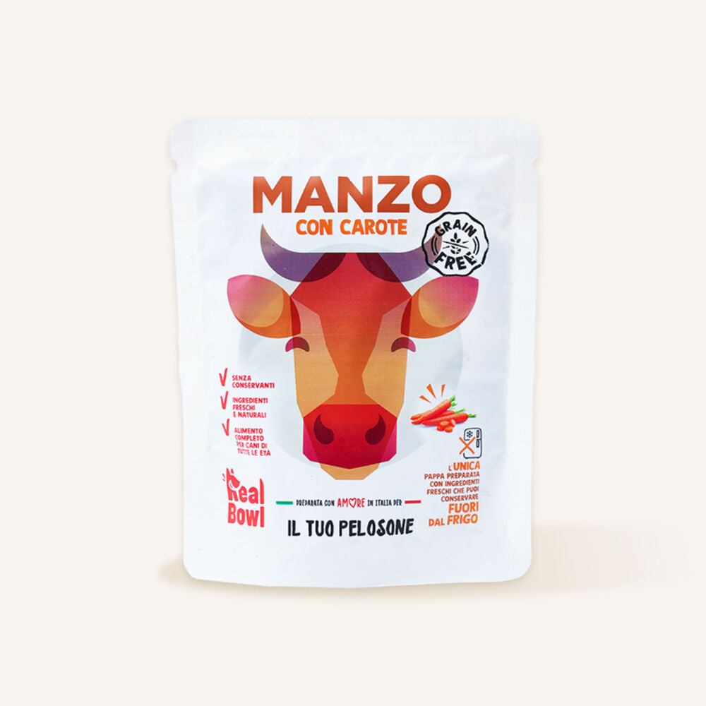 REAL BOWL Dog Manzo senza cereali 150grx14