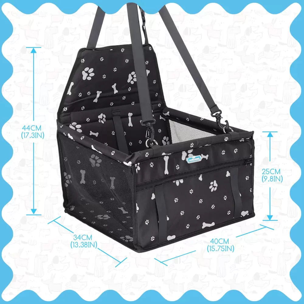 NOBLEZA Seggiolino/borsa auto per animali nero