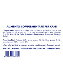 Vetline snack agnello 70% gr.80 Monoproteina di origine animale