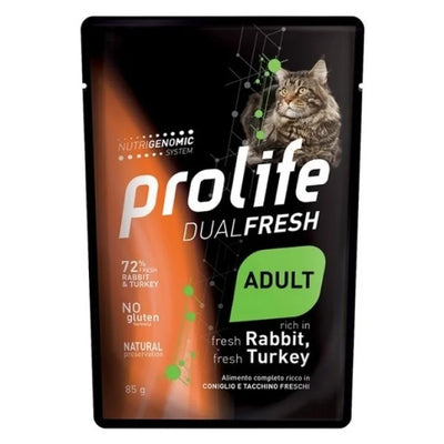 Prolife - Per Gatti Dual Fresh Coniglio & Tacchino Busta 85 Gr