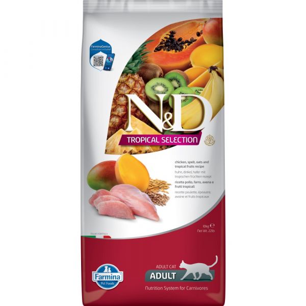 Farmina - N&D Per Gatti Tropical Selection Pollo 10 Kg