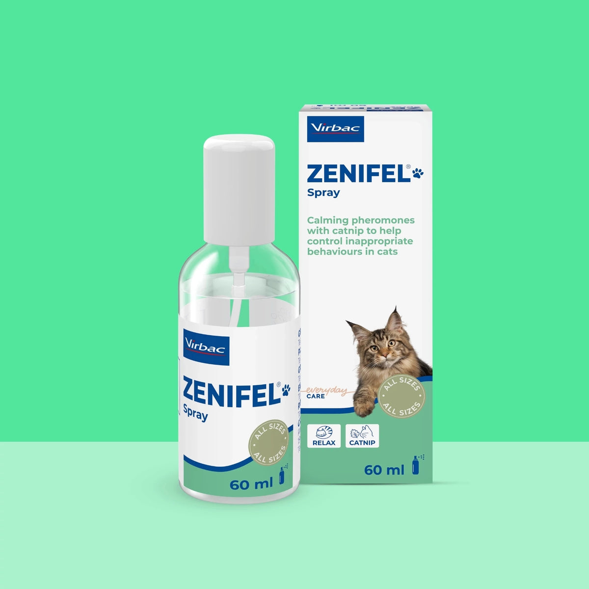 Virbac Zenifel Spray calmante per la gestione dello stress nel gatto 60 ml