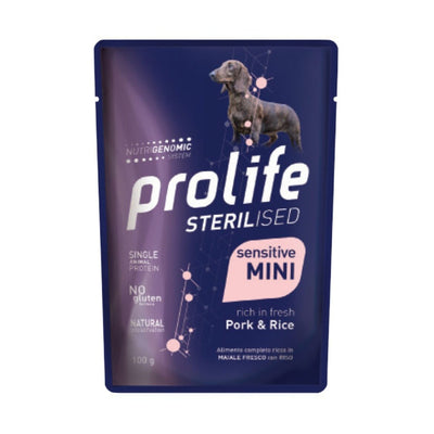 Prolife - Per Cani W Busta Sterilized Maiale & Riso 100 Gr