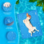 NOBLEZA Tappetino refrigerante blu 90x50 cm