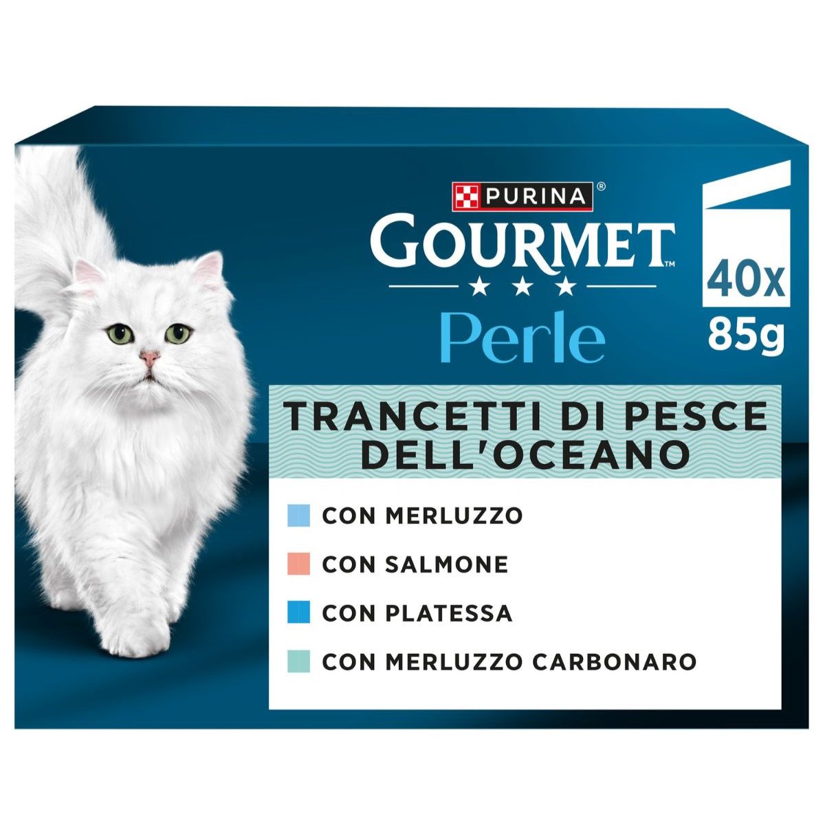 Gourmet Perle MPK 40x85g Trancetti di Pesce dell'Oceano (40x85g)