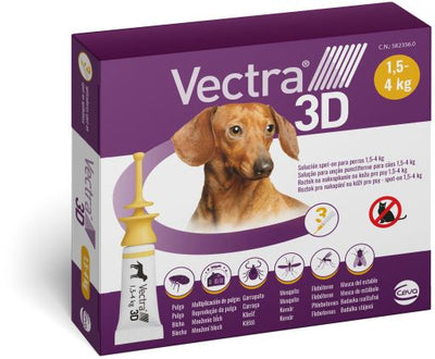 Ceva - Vectra 3D Per Cani 3 Pipette 1,5-4 Kg